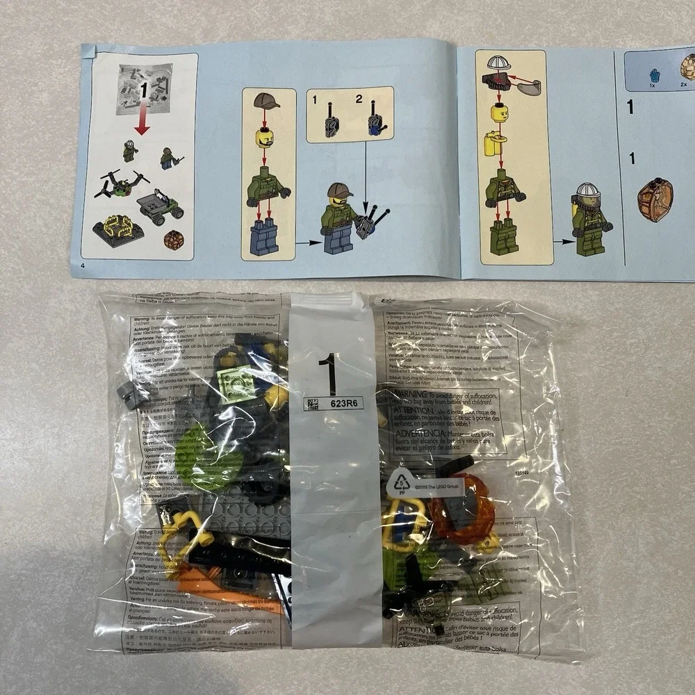 LEGO City Volcano Exploration Base 60124 Building Toy Partial Set Open Box